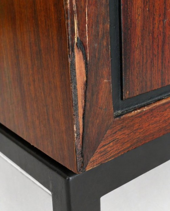 Aparador antiguo de palisandro con mueble para tocadiscos – Aparadores, Metal, Wood (photo 7 of 10)