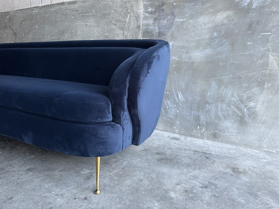 Eichholtz Sofa Orion — Savona Midnight Blue Velours – 3-5 seaters, Textile, Velvet (photo 5 of 10)