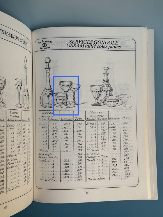 Image 1 of Val Saint Lambert - Service de boisson 6 - Cristal - Gondole