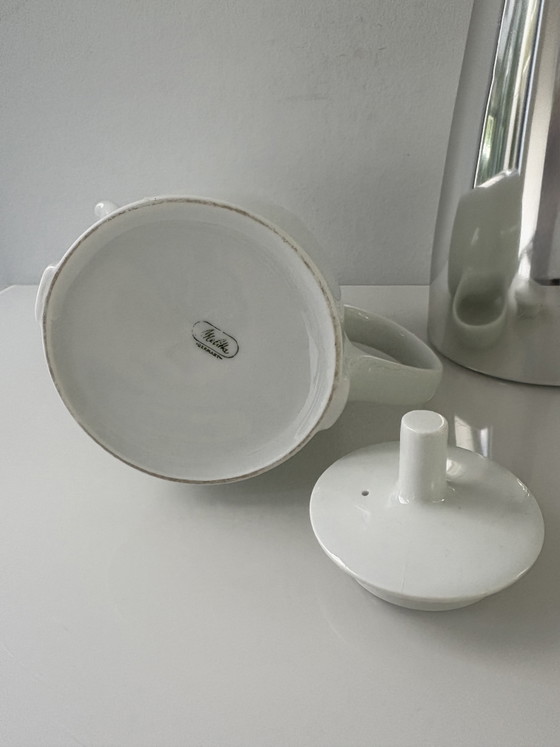 Melitta Design Caffettiera 1,2L | Germania | Mid-Century Modern – Stoviglie, Porcelain, Metal (photo 7 of 9)