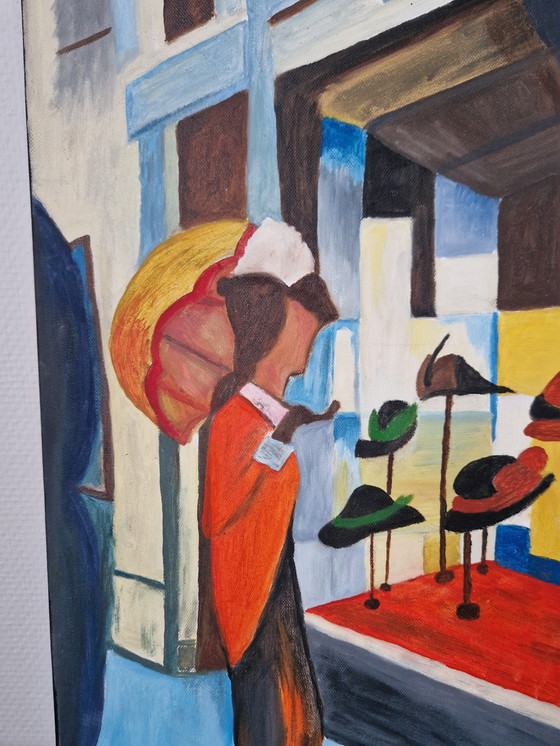 Image 1 of Peinture moderniste cubiste colorée