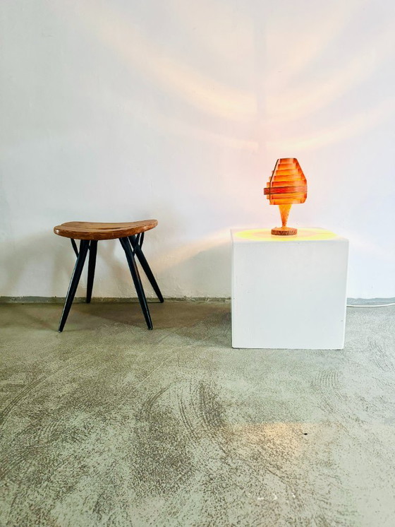 Image 1 of Lampada da tavolo conica impiallacciata in pino di Hans-Agne Jakobsson per AB Markaryd, Svezia, anni '60