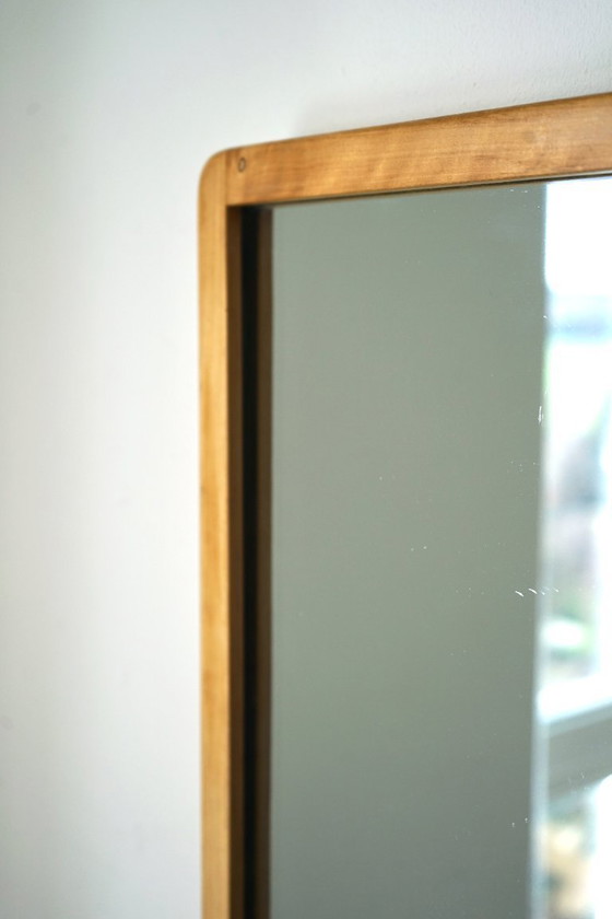 Image 1 of Rare Alvar Aalto birch Wall Mirror for Artek. 1950s