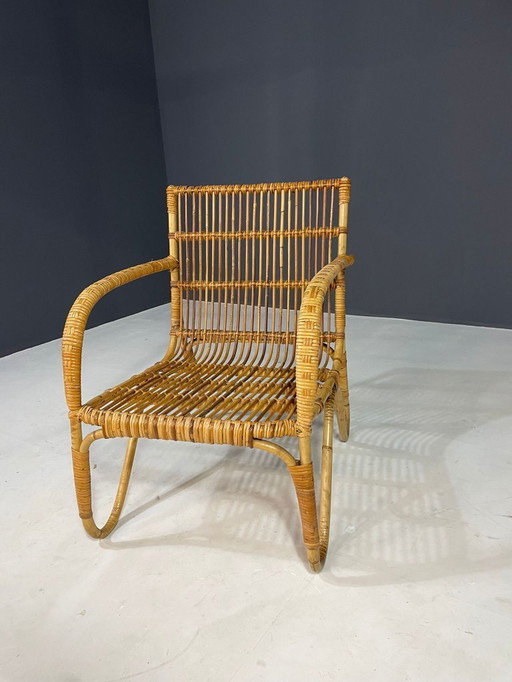 Art Deco Rattan-Sitzgruppe, Mitteleuropa, 1930er-1940er Jahre