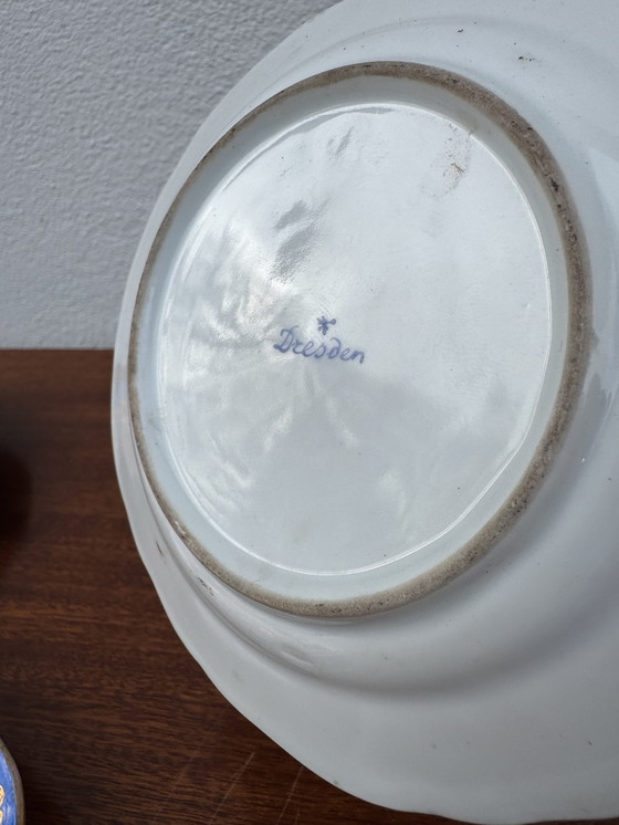 Image 1 of Assiettes de Noël porcelaine Meissen anciennes 