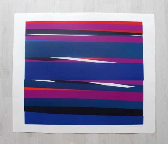 Image 1 of Philippe Morisson "Distanze" - serigrafia - edizione di 175 - firmato - (76 x 64 cm)