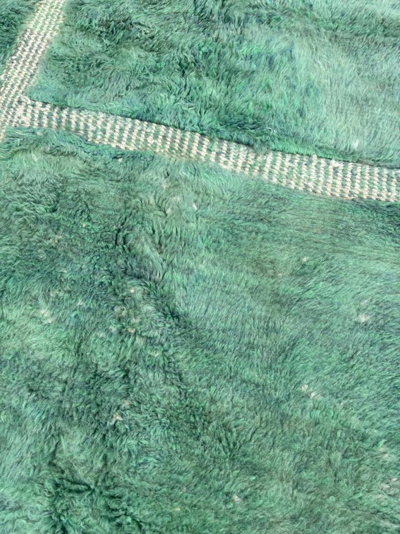 Image 1 of Green Beni M’rirt Moroccan Rug – Handmade Wool Area Rug – Luxury Berber Carpet – 200x300 cm – Contemporary Moroccan Decor
