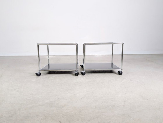 Image 1 of 2x Tavolino da caffè USM Haller Tavolino da caffè Fritz Haller Tavolino laterale