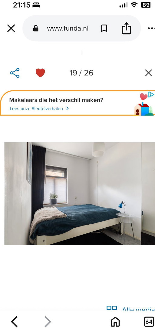 Auping Auronde 140-200 bed Alpine wit handverstelbaar hoge poten