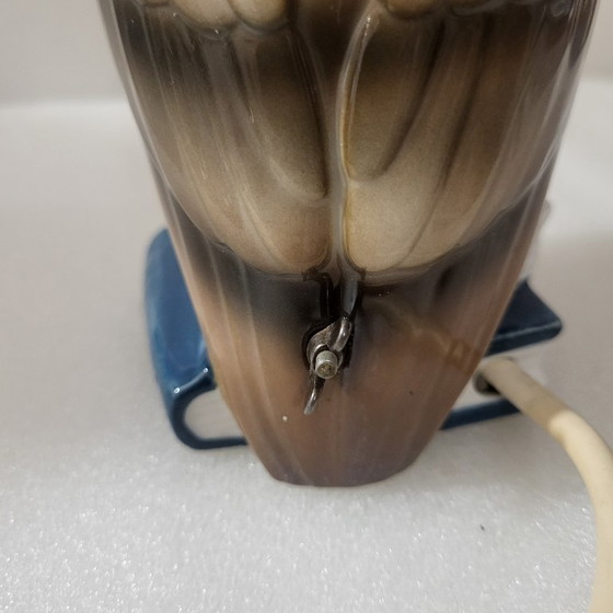 Image 1 of Vintage ceramic owl lamp/nightlight, 1950s-60s, Germany