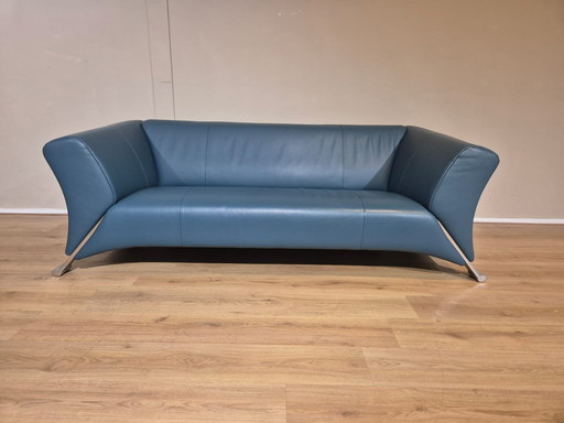 50% DISCOUNT Rolf Benz 322 - Petrol Leather - 3 Seater - Showroom model