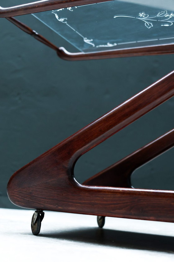 Image 1 of Carrito de servicio italiano Z-Line | Estilo escultural de los años 50