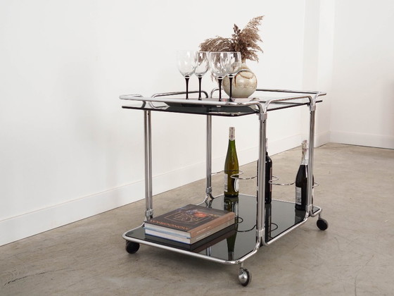Image 1 of Glazen barkast op wielen, Italiaans design, jaren 70, gemaakt in Italië
