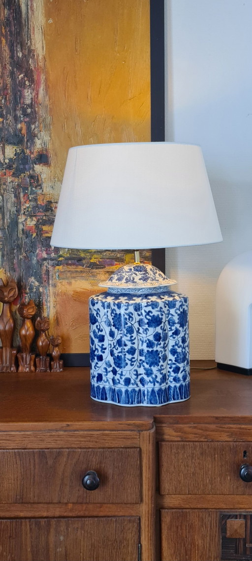 Handbemalte Teedosenlampe