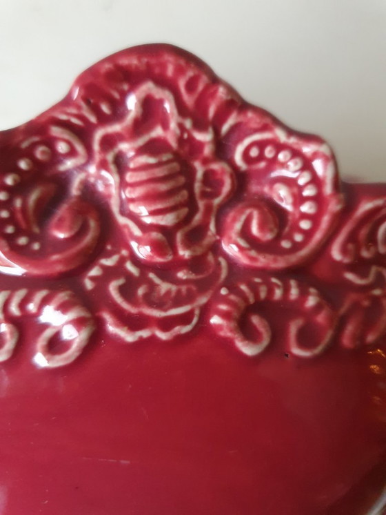 Image 1 of Rijk gedecoreerde porseleinen jardinière rococo-stijl 30x18 cm