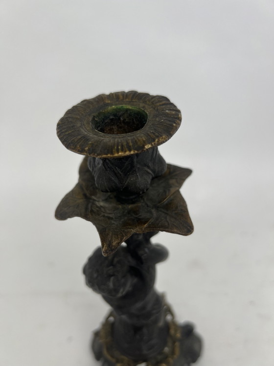 Image 1 of Juego de candelabros rococó antiguos, ca. 1900