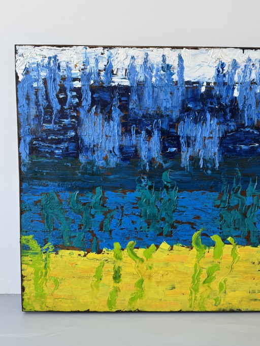 BERNARD DE BAGES / LE MARIN / 130x90cm / T.E.A.B. – schilderijen tekeningen, Wood (photo 2 of 5)