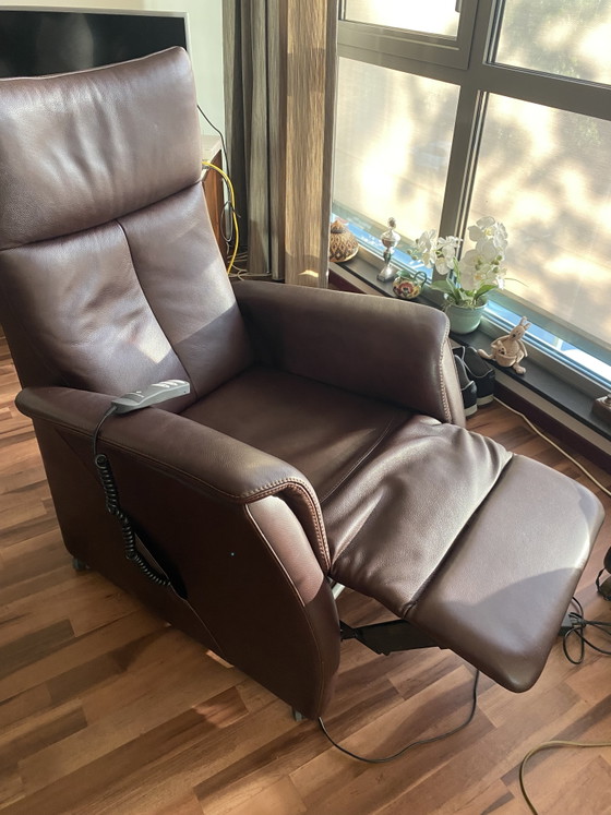 Image 1 of Sillón reclinable de cuero de gran tamaño