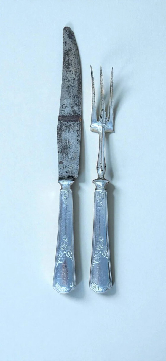 Leg of Lamb Cutlery Service, Silver, Minerva Hallmark – Cutlery Sets, Art Nouveau (photo 3 of 9)