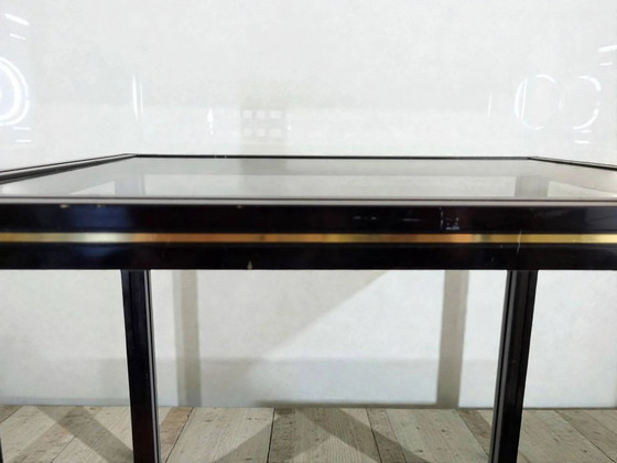 Jaren 70 Pierre Vandel wandrek/vitrinekast – Aluminium, Glass (photo 7 of 10)