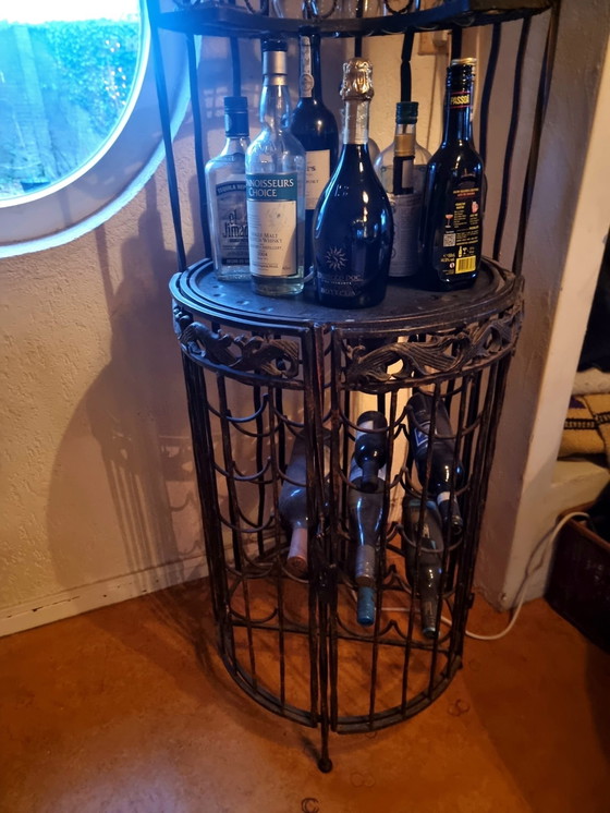 Image 1 of mobile bar in ferro battuto, portabottiglie