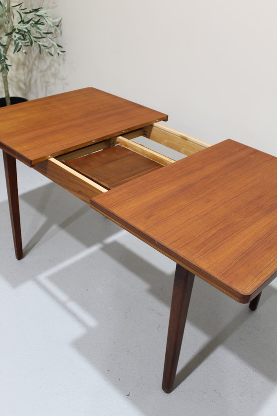 Image 1 of Vintage Uitschuifbare Eettafel - Jaren '60, Teak