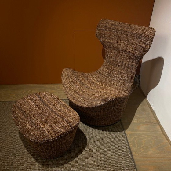 Image 1 of B&B Italia Papillio Grande armchair with ottoman