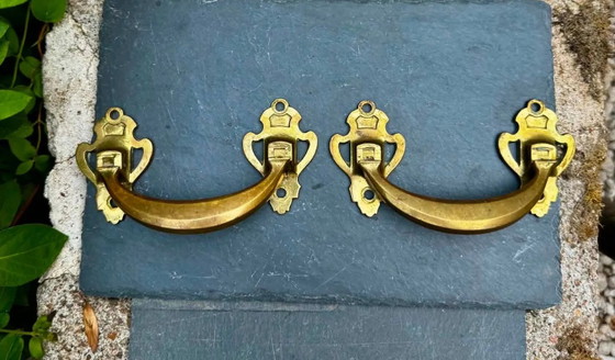 Pair of bronze handles signed L.PINET Art Nouveau – Decorative Objects (photo 4 of 9)