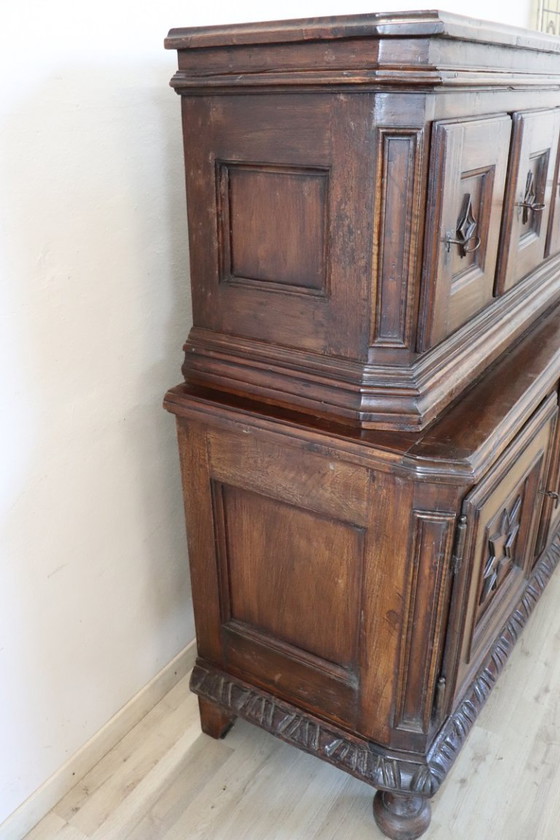 Image 1 of Antique Buffet in Solid Walnut, Italy 17th Century