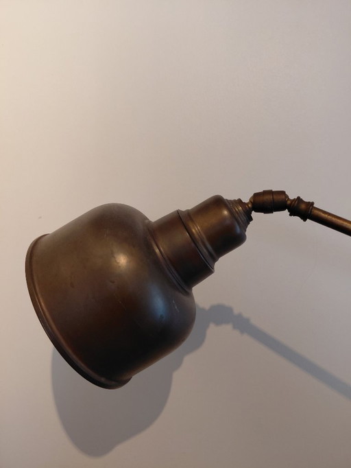 Prachtige vintage messing bureaulamp