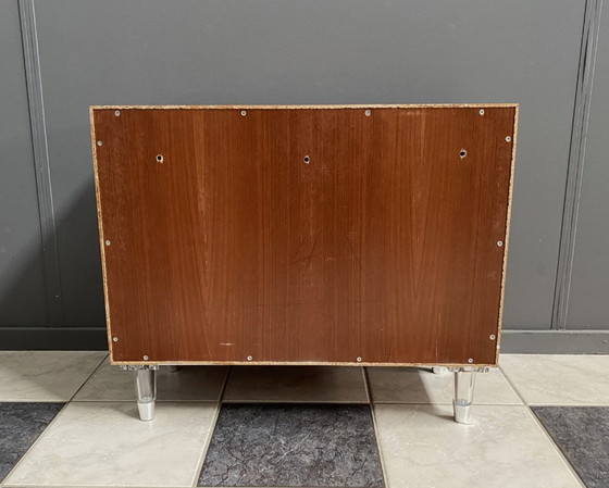 Image 1 of Teakholzkommode aus den 1970er Jahren mit Griffen aus Plexiglas