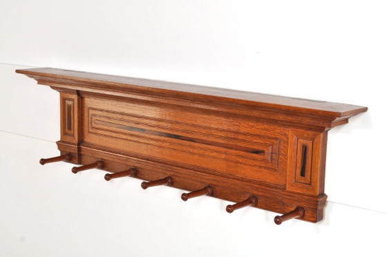 Antique Oak Coat Rack, 1890s – Wood (photo 4 of 12)