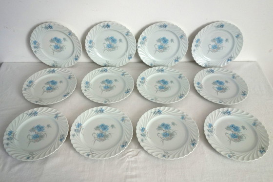 Image 1 of 12-delig dessertservies "Bergère", Haviland Limoges