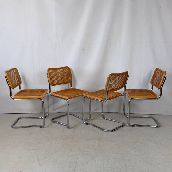 Image 1 of Set of 4 “Cesca” Bauhaus-Style Chairs, Italy, 1980s