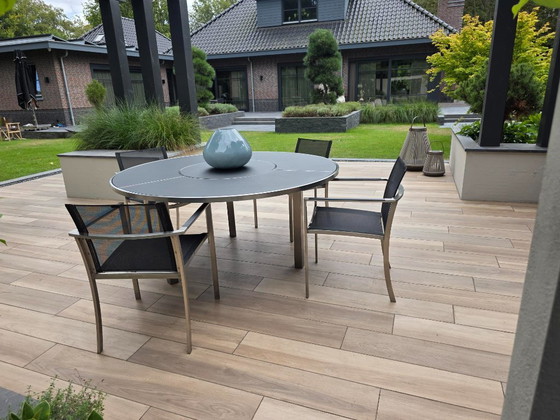 Royal Botania O-Zon Dining Set Ø160 Cm – Lazy Susan + 4 Stoelen – – Royal-Botania, Tuinsets, rvs (photo 7 of 12)