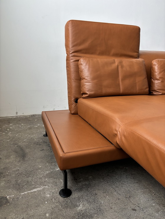 Image 1 of Brühl Moule designer corner sofa couch leather cognac