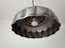 Suspension vintage, métal, gris argenté