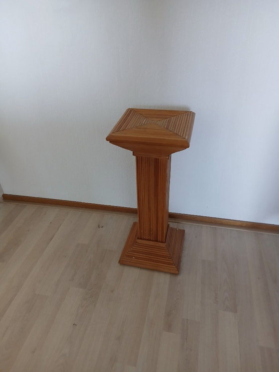 Rattan Column - Plant Column - Pedestal – Vintage (photo 2 of 6)