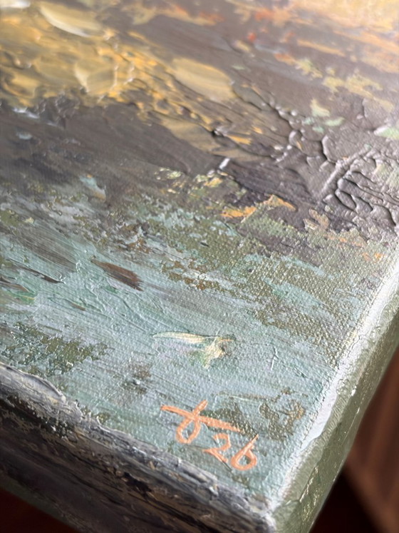 Image 1 of New Year's Day – semi-abstract landscape | modern impressionism | 60x60 cm