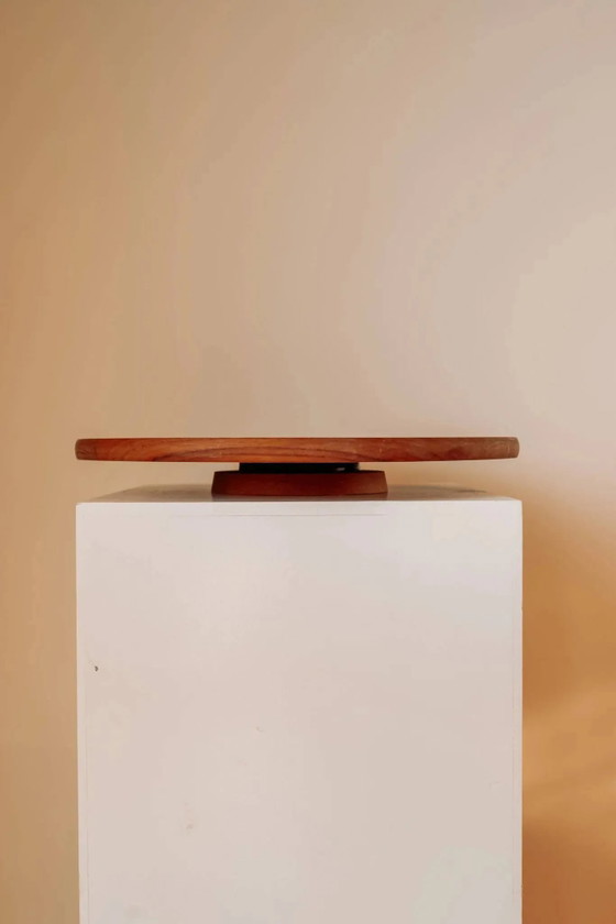 Rotating aperitif platter "Lazy Susan" in teak – Table accessories, Vintage (photo 5 of 8)
