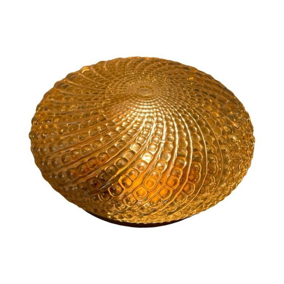 Image 1 of Plafonnier (ou applique murale) en verre pressé - Applique - Midcentury modern