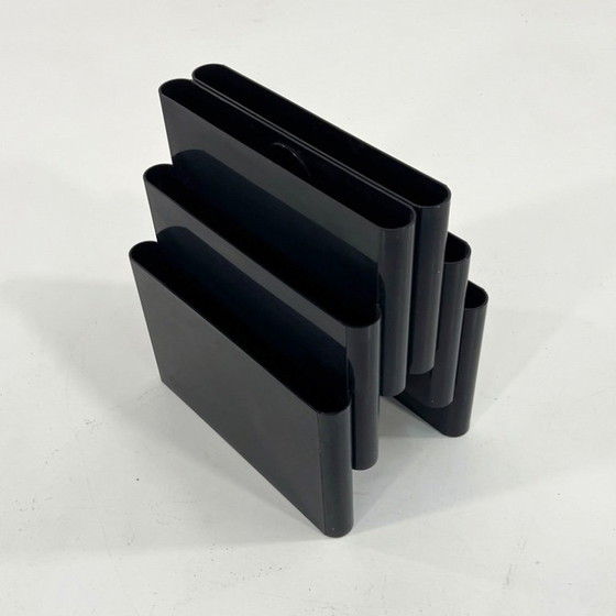 Image 1 of Porte-revues noir de Giotto Stoppino pour Kartell, années 1970