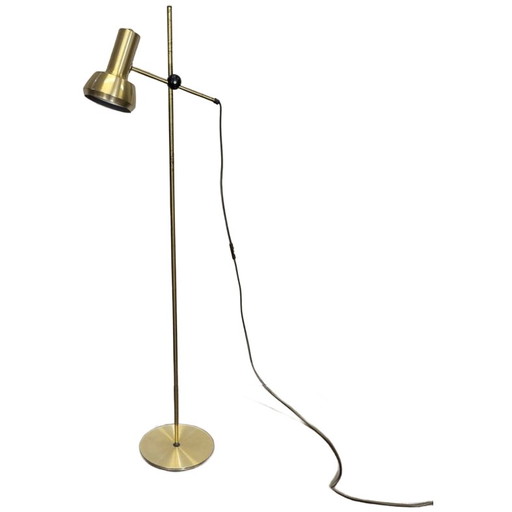 Lampadaire scandinave réglable couleur or, années 70