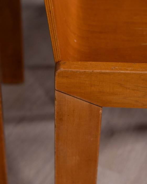 Image 1 of SET OF 4 VINTAGE WOODEN CHAIRS FROM THE 1970s, DESIGNED BY AFRA AND TOBIA SCARPA FOR MOLTENI