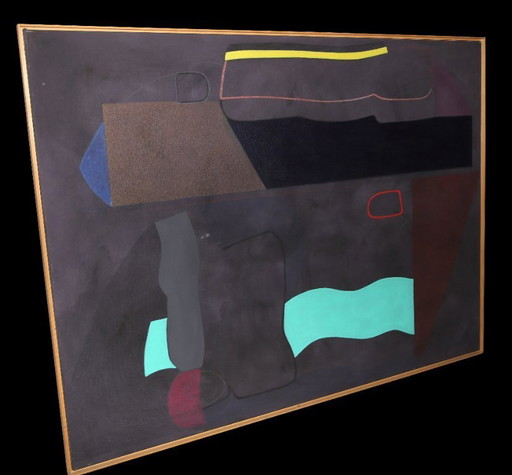 Magia interior - Arte postmoderno de Ursula von Gierke, obra de arte en técnica mixta firmada de 1987