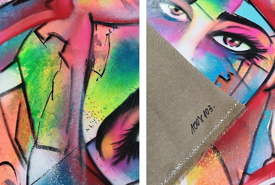 Image 1 of JUVENTUD - Rostro de corazón - Lienzo de artista