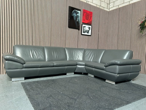 Canapé d'angle Calia Italia Cuir Gris 280x220 NETTOYÉ