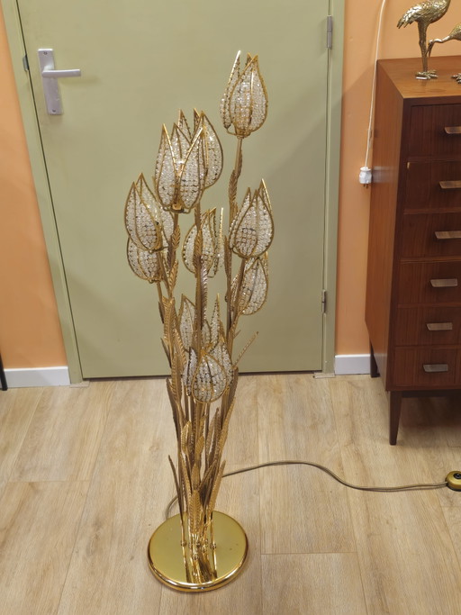 Vintage PALWA Tulip Floor Lamp Table Lamp Brass – vloerlampen, Metal (photo 2 of 15)