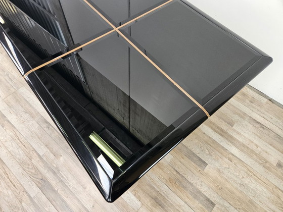 Pierre Cardin Extendable Dining Table in Black Lacquered Wood, 1970 (photo 10 of 22)
