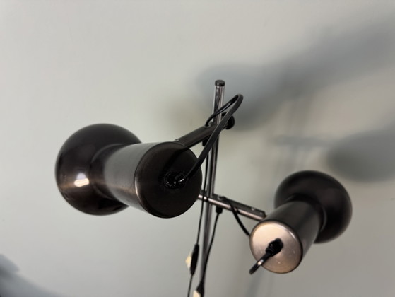 Lampadaire Vintage Design Danois - Mid-Century Avec Abat-Jour Réglables – Metal, Chrome (photo 5 of 13)